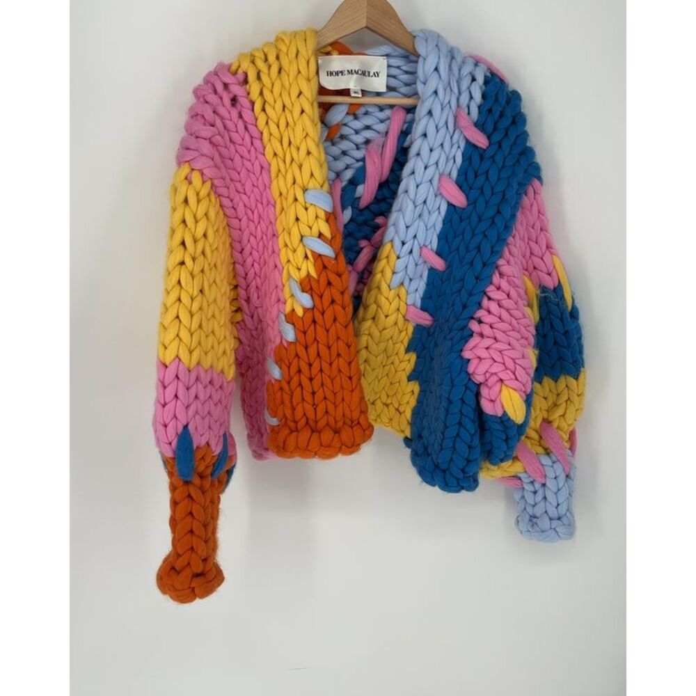 Hope Macaulay Chunky Multicolor Knit Cardigan